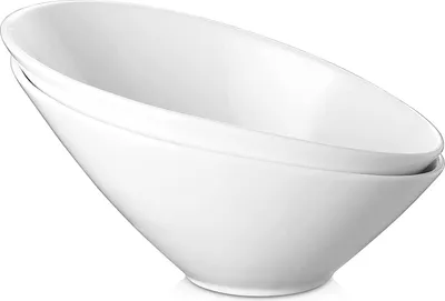 Productafbeelding van Famanu set van 2 porseleinen schalen - 770 ml, wit