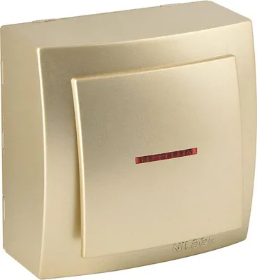 Produktbild von Kontrollschalter Gold Metall Optik – Aufputz IP20 für Innen – THEMIS