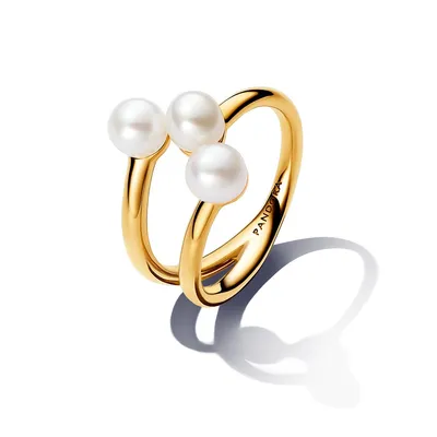 Produktbild von Pandora Behandelte Süßwasserzuchtperle Offener Ring 163285C01 Damenring, Ringgröße:56
