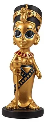 Kinderfigur Nefertite, handbemalt, 6 x 3 x 15 cm, gold