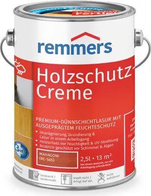 Produktbild von Remmers Holzschutz-Creme 3in1 mahagoni (RC-565) 2,5 l, Holzlasur aussen