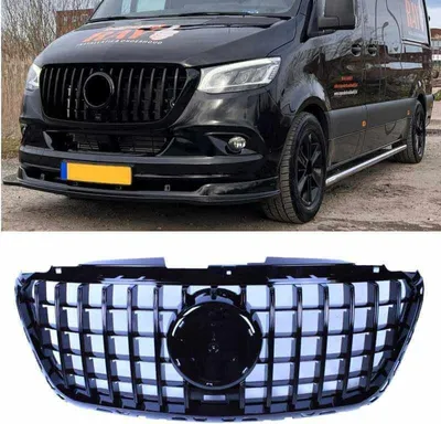 Obrázok produktu pre Mriežka chladiča Panamericana GT AMG OPTICS BLACK pre Mercedes Sprinter W907 W910 lesklá čierna