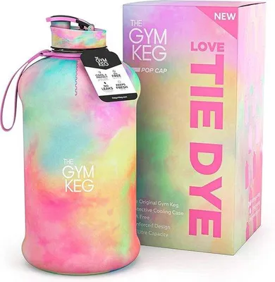 Produktbild von Famanu Sportwasserflasche 2,2 l mit Neoprenhülle und Handgriff - wiederverwendbar