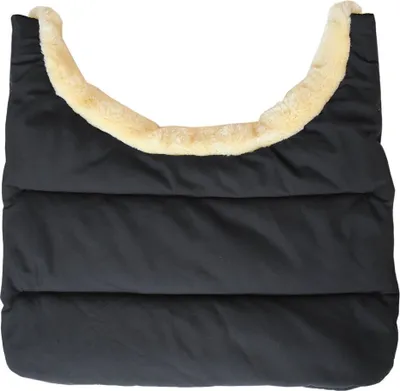 Produktbild von Kentucky Horsewear Horse BIB Winter Brustschutz/Widerristschutz mit kuscheligem künstlichem Kaninchenfell innen, Farbe:schwarz