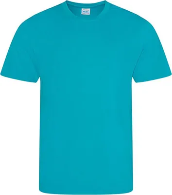 Immagine prodotto di Just Cool JC001 | Cool T-Shirt +WRAP certified +UV sun protection 30 - Colore: Turquoise Blue - Taglia: M