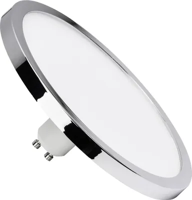 Produktbild von LightMe LED Mini-Panel Chrom Ø14,5cm Lampe 8W GU10 matt 650lm Click-CCT 2700K & 4000K per Lichtschalter