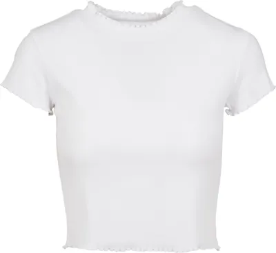 Produktbild von Urban Classics Ladies - Cropped Rib Top weiß - S