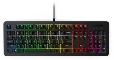 Produktbild von Lenovo K310, Volle Größe (100%), Kabelgebunden, USB, Membran Key Switch, RGB-LED, Schwarz
