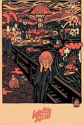 Produktbild von Killer Acid - Scream - Poster Kunstposter Druck - Größe 61x91,5 cm ohne Zusatzartikel
