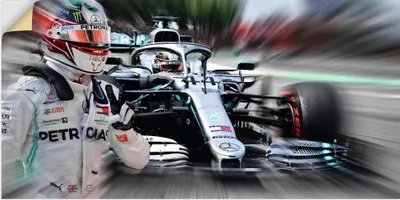 Produktbild von ARTland Wandbild, selbstklebend Weltmeister Sir Lewis Hamilton Größe: 40x20 cm
