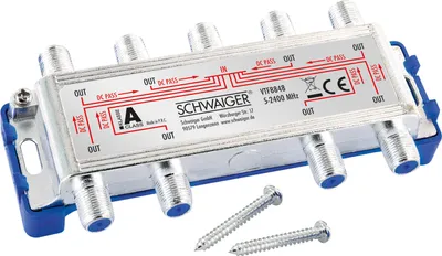 Produktbild von Verteiler 8-fach für SAT-, Antennen- und Kabelanlagen 16 dB