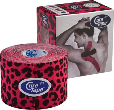 Produktbild von Cure Tape Art, 5 m x 5 cm, wasserfest, Leopard pink/schwarz