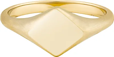 Produktbild von Cai Ring 925 Sterling Silber vergoldet Siegelring Raute 41185191297118