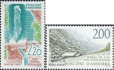 Produktbild von Briefmarken Andorra - Französische Post 1988 Mi 392,393 (kompl.Ausg.) postfrisch Kurwesen