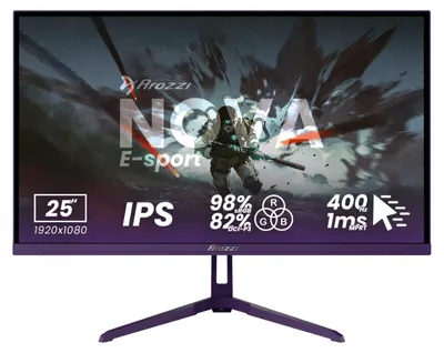 Image de Arozzi Nova 25" E-sport Écran Gaming - 1920x1080  - Full HD IPS - 400 Hz - Violet