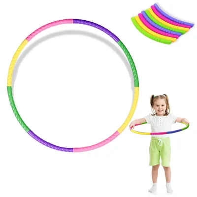 Produktbild von Hula-Hoop Reifen Fitnessreifen Kinderhoopla - Klappbar - Kunststoff - 8 Teile, 68 cm