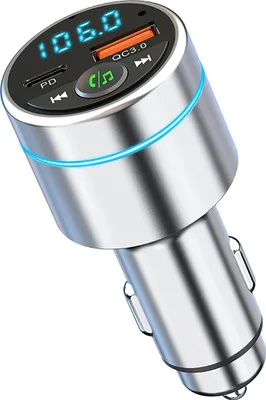 Produktbild von FM-Transmitter Bluetooth 5.3 Auto, Metallgehäuse, PD 30W QC3.0 18W Schnelllade, Freisprechen