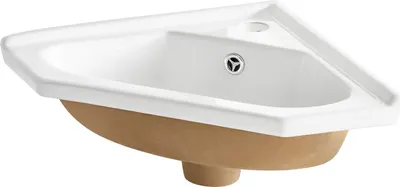 Zdjęcie produktu dla Umywalka ceramiczna, umywalka nablatowa, biała, do montażu w łazience