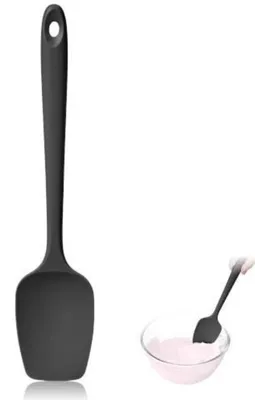 Zdjęcie produktu dla Silikonowa łopatka do gotowania, 29 cm, odporna na temperaturę do 315°C, czarna