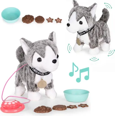 Obrázok produktu pre MULTISTORE HC750207-GY Interaktivní pejsek Husky na vodítku s melodiemi