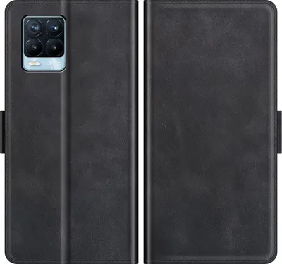 Produktbild von Mobigear Slim Magnet Realme 8 Pro Hülle Klapphülle Geldbörse - Schwarz