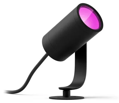 Immagine prodotto di Proiettore da giardino Philips Hue Lily, faretto di estensione a bassa tensione, luce bianca e colorata, nero, grado di protezione IP67