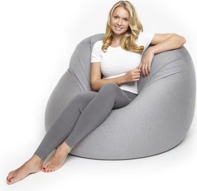 Produktbild von Lumaland Flexi Comfort Sitzsack Premium Bean Bag Sitzkissen - Big - 155 x 100 cm - Hellgrau