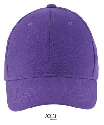 Image de SOLs 88100 | Six Panel Cap Buffalo / Casquette / Bonnet / Chapeau - Couleur : Dark Purple - Taille : One Size