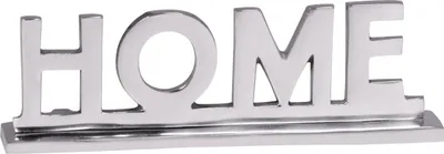 Produktbild von Dekofigur "Home I" aus Aluminium in Silbern. Abmessungen (L/B/H) 22x7x4 cm
