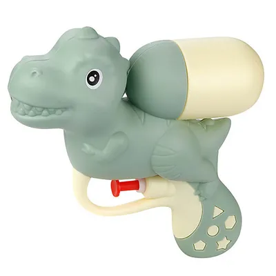 Imagen del producto de Pistola de agua con forma de dinosaurio, juguete para niños, ideal para jugar en la bañera o en la playa. Color verde