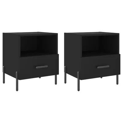 Produktbild von Nachttische 2 Stk. Schwarz 40x35x47,5 cm Holzwerkstoff