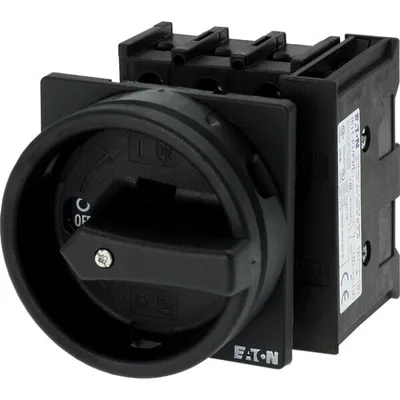 Produktbild von Eaton P1-25/EA/SVB-SW/HI11, Kippschalter, 3P, Schwarz, IP65, 65 mm, 65 mm