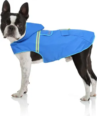 Image de Bella Balu - Manteau imperméable pour chien avec capuche - Bleu S
