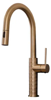 Image de Architek mitigeur évier douchette extractible cuivre brossé Essebagno