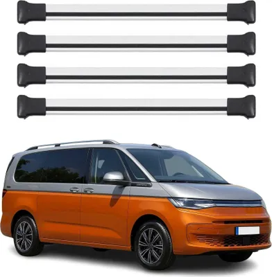Obrázek produktu pro Střešní nosič základní nosič pro VW Transporter T7 2024-2025 75kg hliník stříbrný 4x