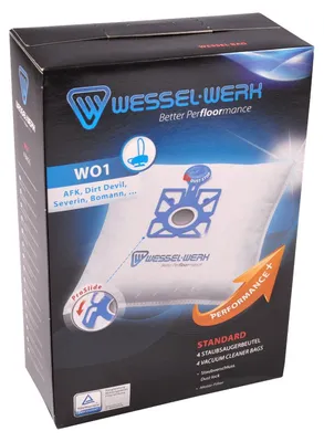 Produktbild von 4 x WO1 = Swirl Y98 Staubsaugerbeutel für Dirt Devil Privileg Severin Bomann Swirl