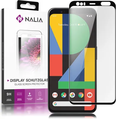 Produktbild von NALIA Schutzglas für Google Pixel 4 Glas, 9H Full-Cover Screen Display Schutz