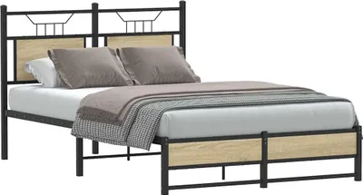 Obrázok produktu pre vidaXL Rám postele bez matraca Sonoma dub 120x200 cm materiál na báze dreva