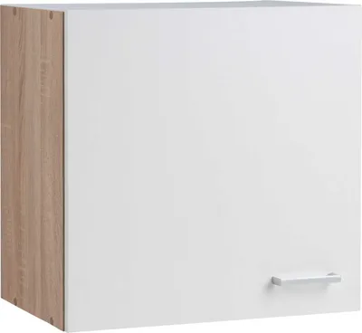Produktbild von Hängeschrank - Weiß matt - Eiche Sonoma Nachbildung - B 60 cm - 1 Tür - 1 Einlegeboden
