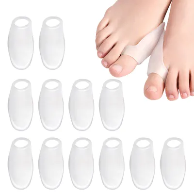 Imagen del producto de 6 Pares de Almohadillas de Gel Transparentes para Hallux para Dedos Grandes