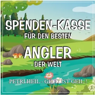 Produktbild von Aufkleber Etikett Spenden-Kasse fÜr Angler