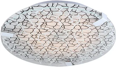 Immagine prodotto di Plafoniera rotonda FIERA cromata nera 2xE27x40W vetro, dimensioni: 9x31x31 cm, IP20 Candellux