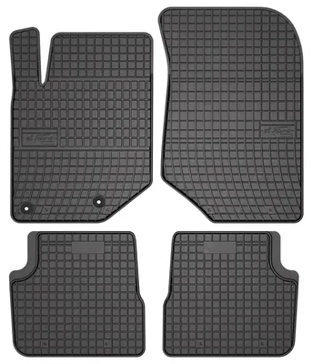 Produktbild von Gummi-Fußmatten für Opel Corsa F 2019- (Schrägheck) – 4-tlg, Schwarz, passgenau – Wielganizator SolidPRO