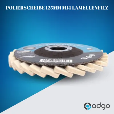 Produktbild von ADGO® Polierscheibe 125Mm M14 Lammfilz Für Schleifer / Polierer