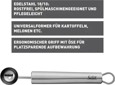 Imagen del producto de SILIT Classic Line, adaptador universal, acero inoxidable, 16 cm