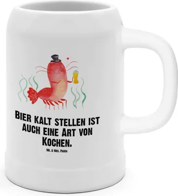 Produktbild von Mr. & Mrs. Panda Seidel Hummer Weizen - Weiß - Geschenk, Gasthaus, Bier, Krug, Garnelen, Urlaub, Steinkrug, Humpen, Bierhumpen, Wirtschaft, Kneipe, Kochen