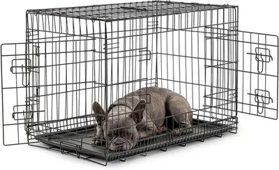 Produktbild von Famanu Hundekäfig 76x49x56 cm - Hundehütte für Zuhause und Reisen