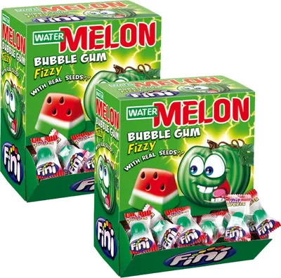 Produktbild von Booom Bubble Gum Watermelon 200 Stk. im Displaykarton (2er Pack)