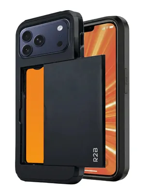 Productafbeelding van R2B iPhone 17 Pro Hoesje met Pasjeshouder – 3 Pasjes – Incl. Screenprotector