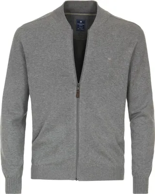 Produktbild von REDMOND Casual Herren Strickjacke College Zipper Comfort Grau 3XL